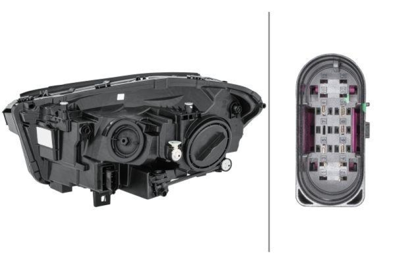 HELLA 1EG 013 074-121 Heckscheinwerfer rechts Hybrid MB