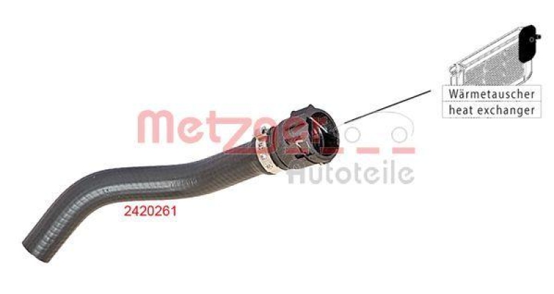 METZGER 2420261 Kühlerschlauch für FIAT