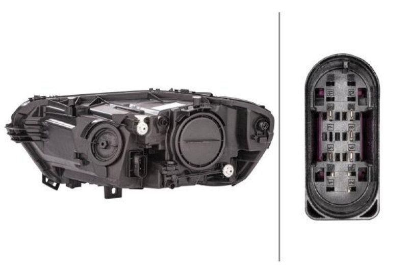 HELLA 1EG 015 086-021 Heckscheinwerfer rechts Halogen MB