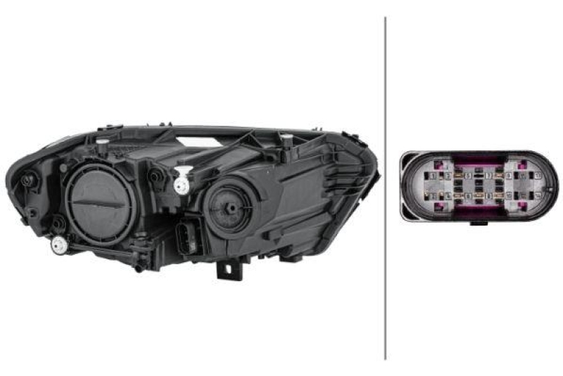 HELLA 1EG 015 091-011 Heckscheinwerfer links Hybrid MB