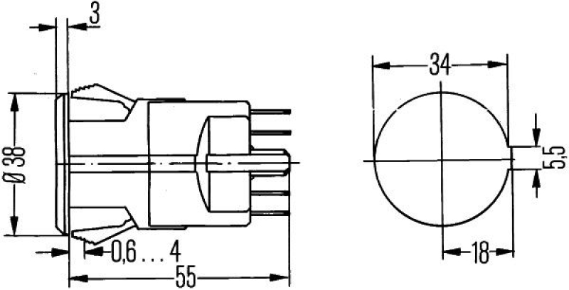 HELLA 6HF 002 372-041 Warnblinkschalter