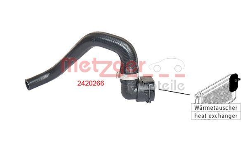 METZGER 2420266 Kühlerschlauch für FIAT