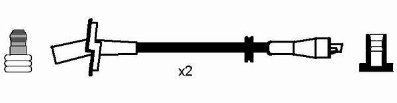 NGK 0660 Zündleitungssatz RC-FT414 |Zündkabel