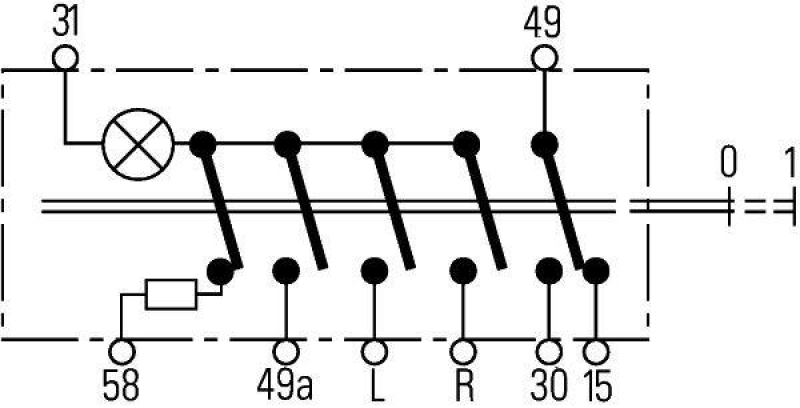 HELLA 6HH 004 175-021 Warnblinkschalter