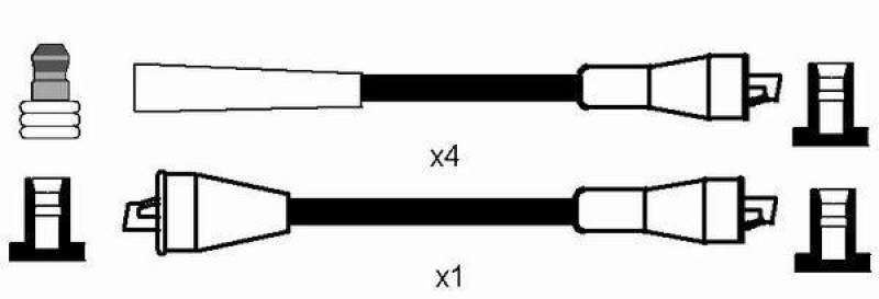 NGK 0661 Zündleitungssatz RC-FT415 |Zündkabel