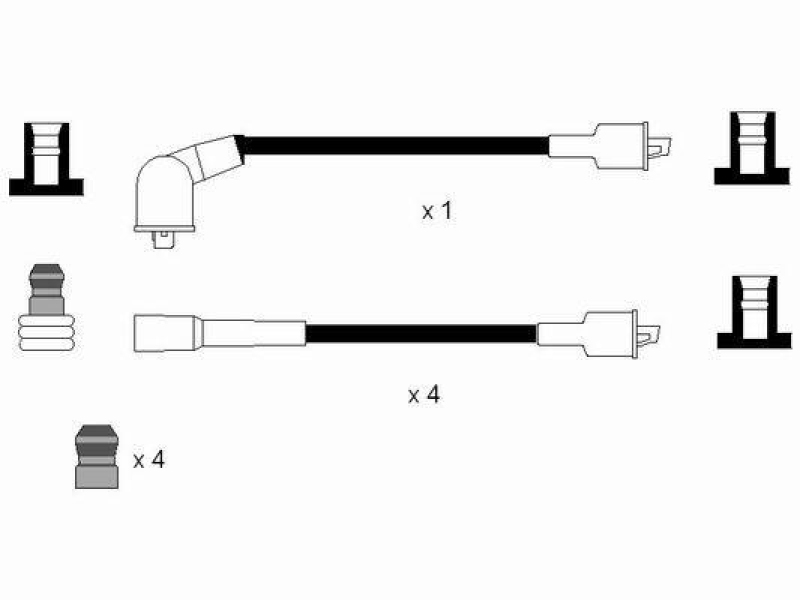 NGK 0665 Zündleitungssatz RC-FT418 |Zündkabel