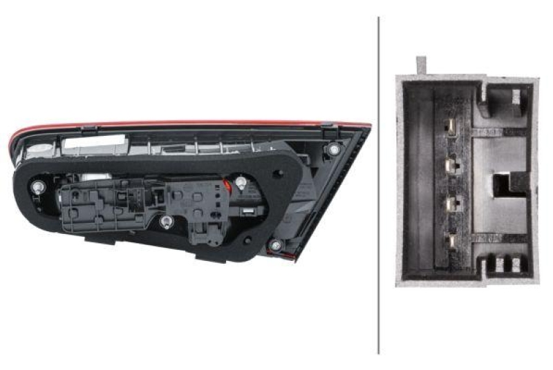 HELLA 2TZ 012 834-051 Heckleuchte links Halogen AUDI