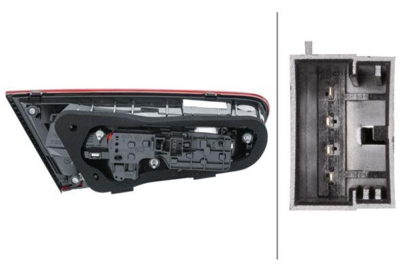 HELLA 2TZ 012 834-061 Heckleuchte rechts Halogen AUDI