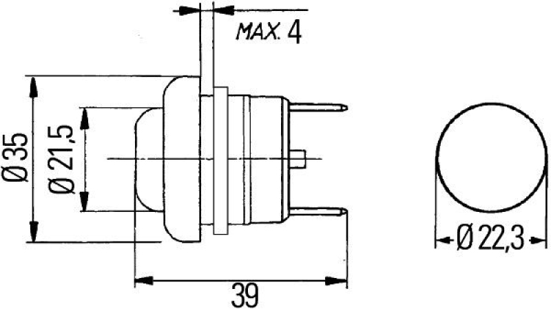 HELLA 6JF 001 571-041 Zünd-/Startschalter