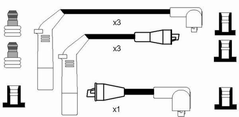 NGK 0706 Zündleitungssatz RC-HD404 |Zündkabel