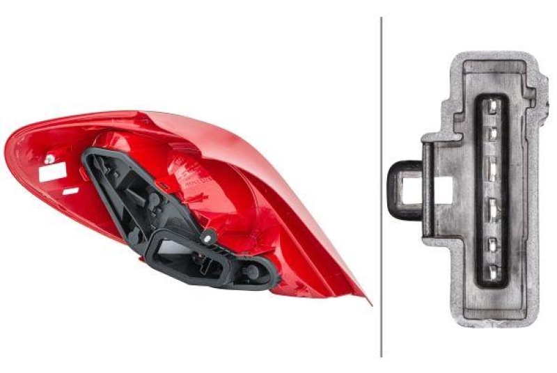 HELLA 2VP 354 038-021 Heckleuchte, rechts, 12 V für PEUGEOT 207 (WA_, WC_)