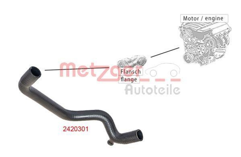 METZGER 2420301 Kühlerschlauch für CITROEN/FORD/LANCIA/PEUGEOT