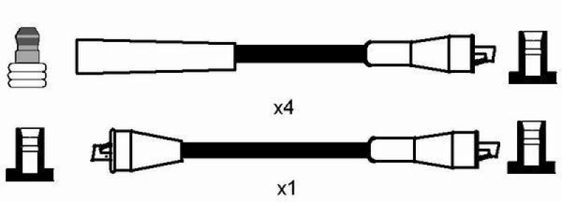 NGK 0722 Zündleitungssatz RC-LC403 |Zündkabel