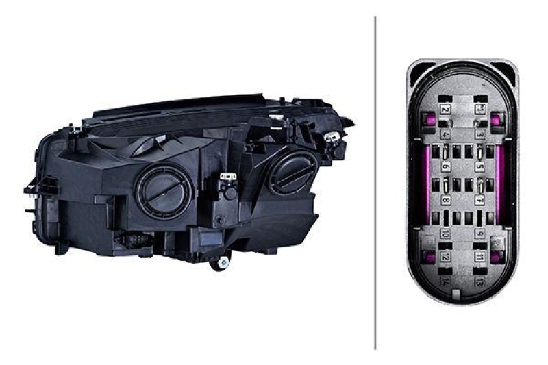 HELLA 1EG 354 877-021 Heckscheinwerfer rechts Hybrid MB