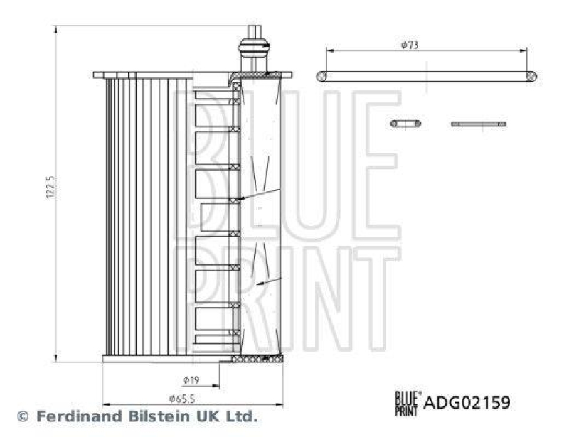 BLUE PRINT ADG02159 Ölfilter mit Dichtring für HYUNDAI