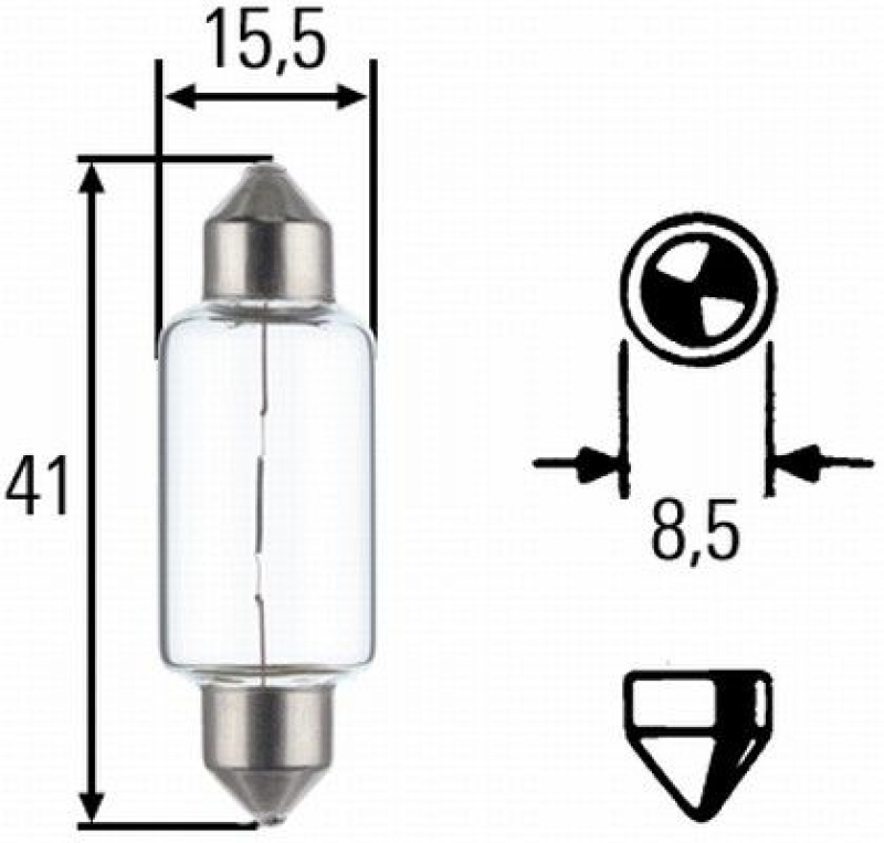 HELLA 8GM002091-261 Glühlampe 24V 15W