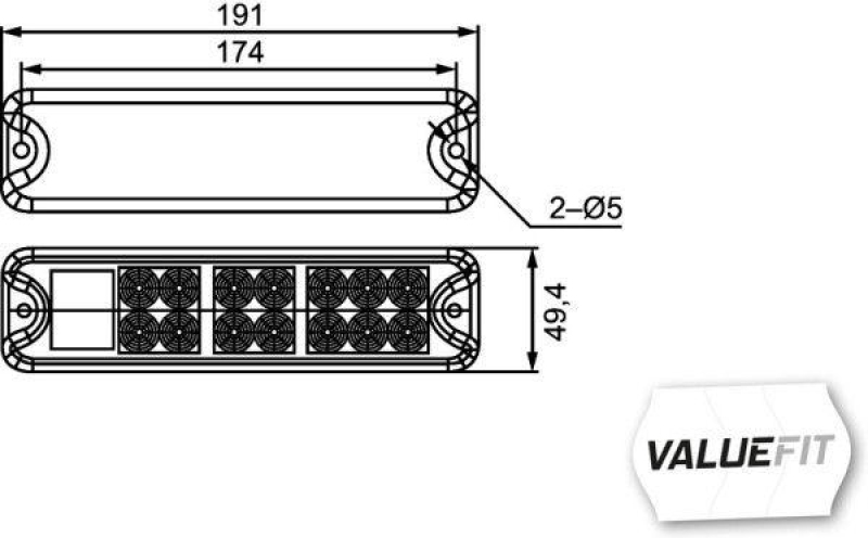 HELLA 2VP 357 021-011 Heckleuchte LED