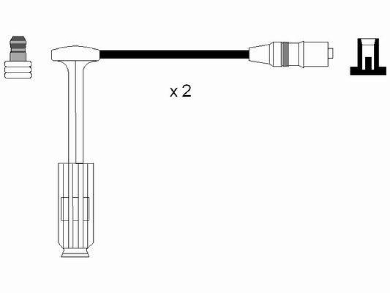 NGK 0757 Zündleitungssatz RC-MB222 |Zündkabel