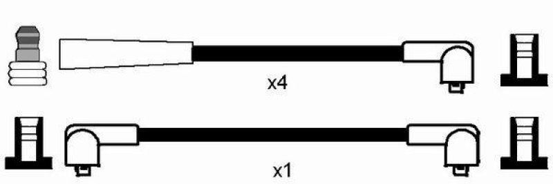 NGK 0759 Zündleitungssatz RC-MX401 |Zündkabel