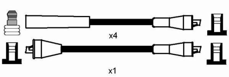 NGK 0772 Zündleitungssatz RC-OP402 |Zündkabel