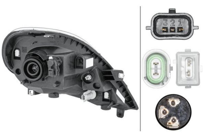 HELLA 1EH 354 541-011 Heckscheinwerfer links Halogen NISSAN