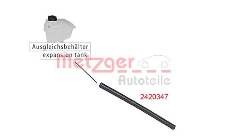 METZGER 2420347 Kühlerschlauch für FIAT