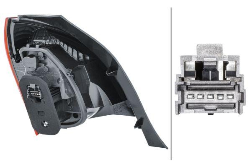 HELLA 2VA 010 938-041 Heckleuchte rechts Halogen RENAULT