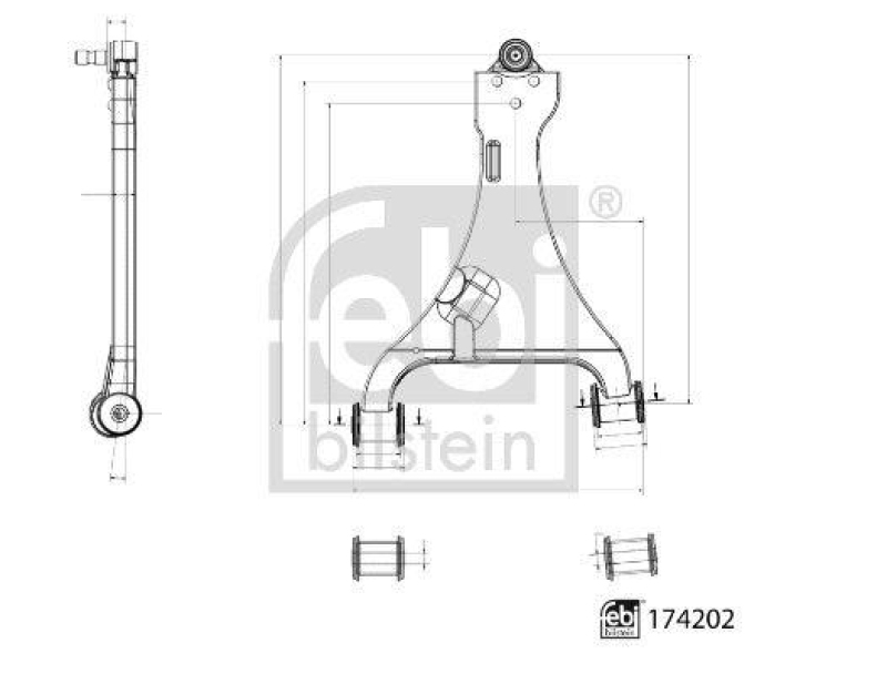 FEBI BILSTEIN 174202 Querlenker mit Lagern, Gelenk, Kronenmutter und Splint für TOYOTA