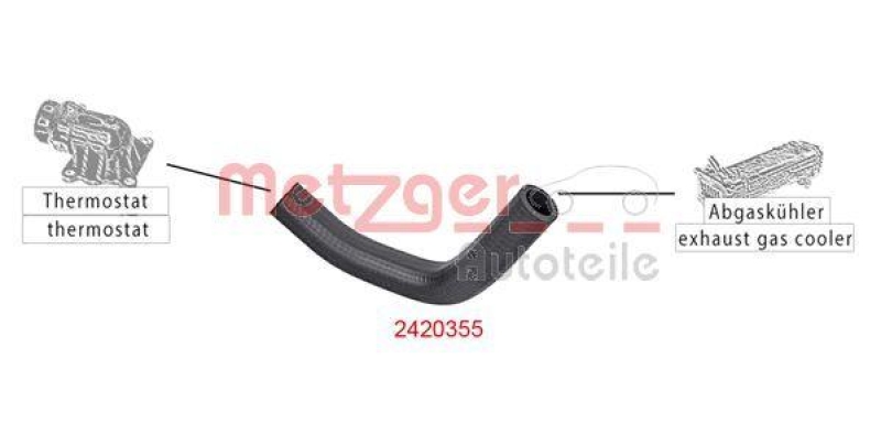 METZGER 2420355 Kühlerschlauch für FIAT