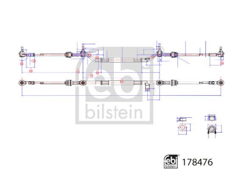 FEBI BILSTEIN 178476 Lenkstange für Mercedes-Benz