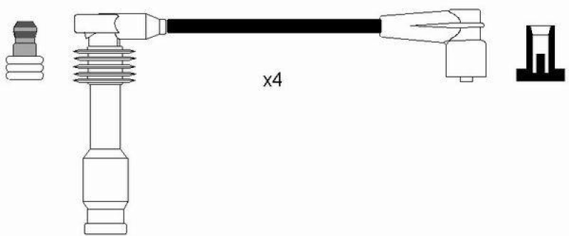NGK 0808 Zündleitungssatz RC-OP438 |Zündkabel