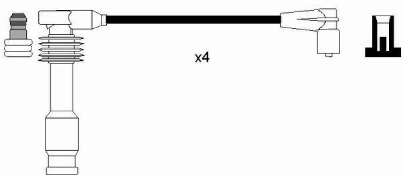 NGK 8458 Zündleitungssatz RC-OP304 |Zündkabel