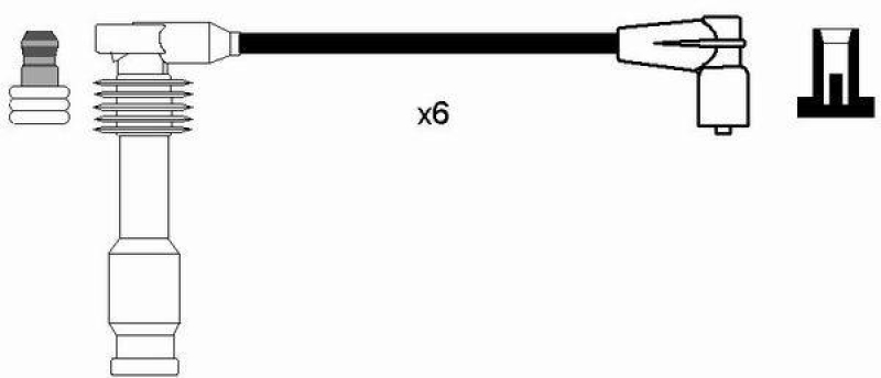 NGK 0820 Zündleitungssatz RC-OP450 |Zündkabel