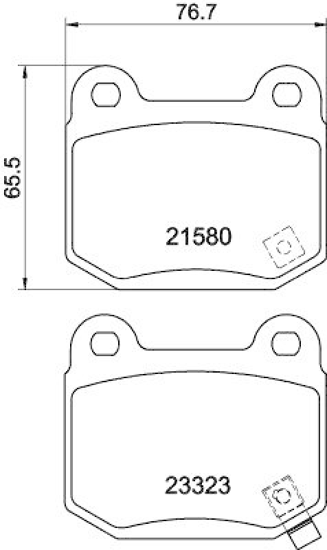 HELLA 8DB 355 010-691 Bremsbelagsatz, Scheibenbremsbelag für NISSAN/SUBARU/MITSU.