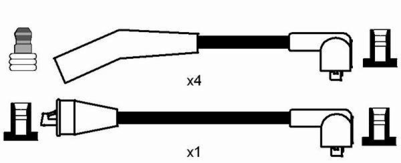 NGK 0879 Zündleitungssatz RC-RV404 |Zündkabel