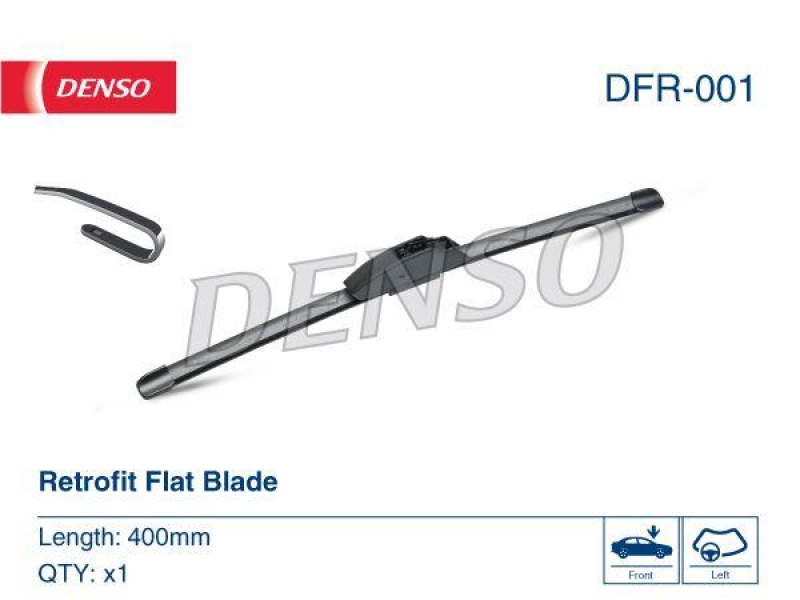 DENSO DFR-001 Wischer Retrofit flatblade PEUGEOT 206 (98-)