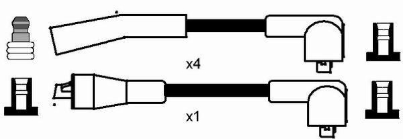 NGK 0887 Zündleitungssatz RC-RV412 |Zündkabel