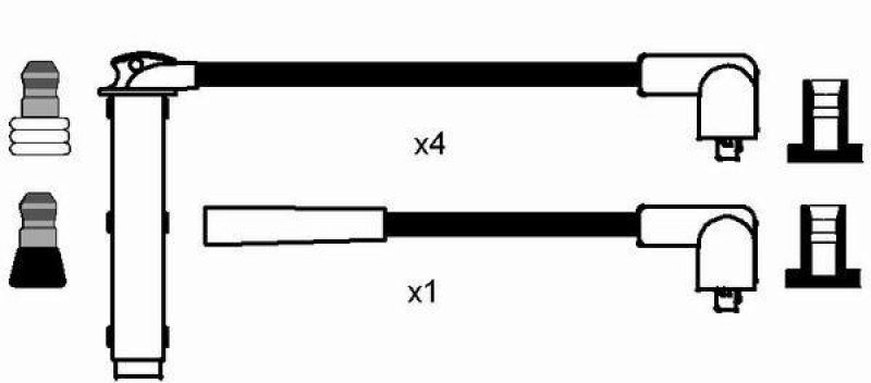 NGK 0890 Zündleitungssatz RC-RV415 |Zündkabel