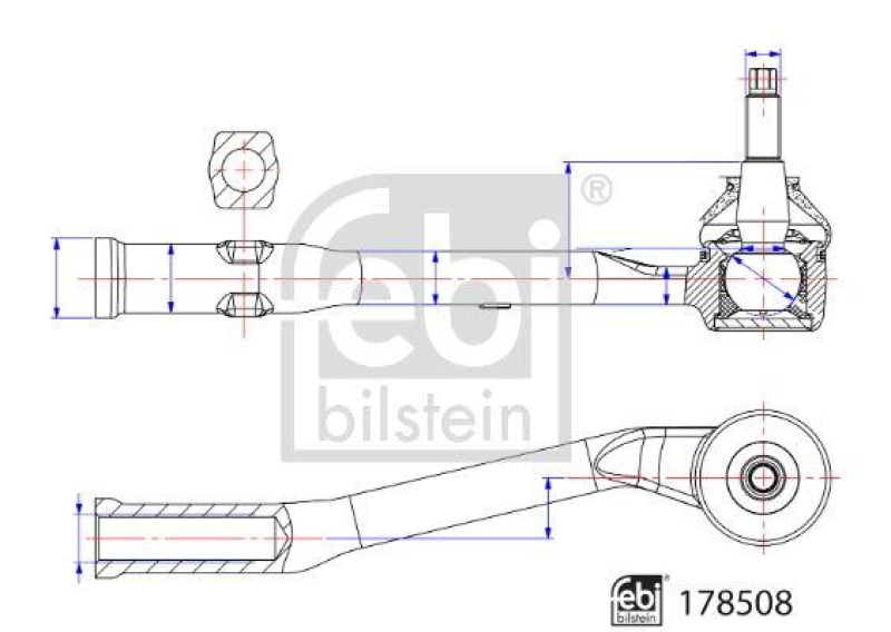 FEBI BILSTEIN 178508 Spurstangenendstück mit Sicherungsmutter für CITROEN