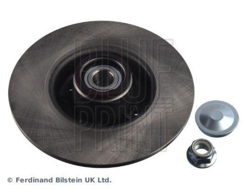 BLUE PRINT ADN143139 Bremsscheibe mit Radlager, ABS-Impulsring, Achsmutter und Schutzkappe für Renault