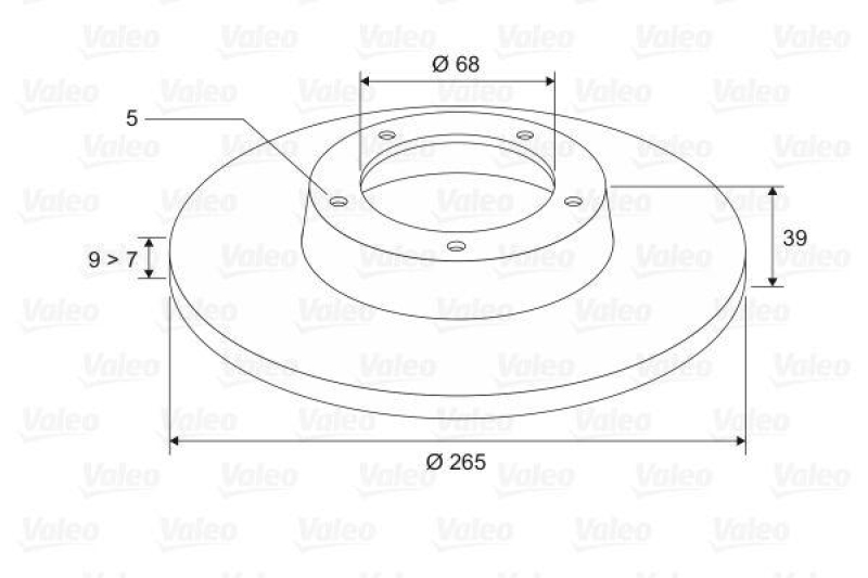 VALEO 197562 Bremsscheibe