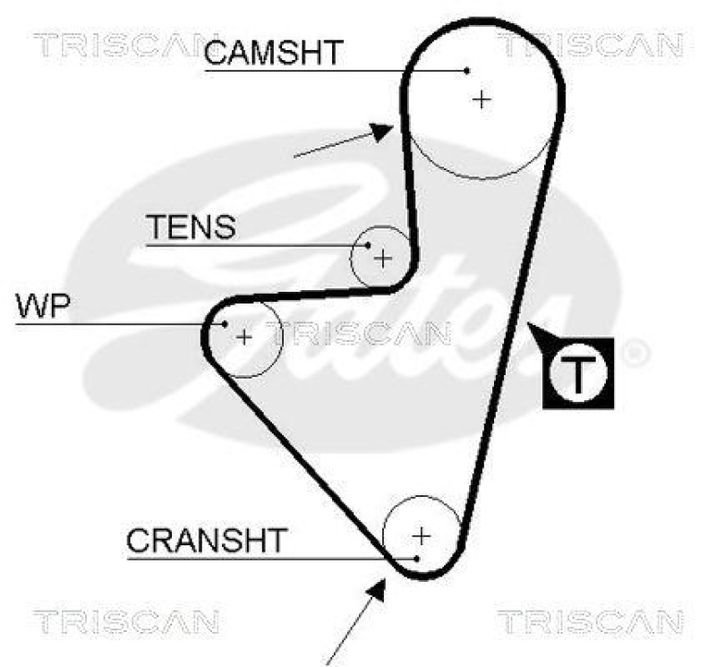 TRISCAN 8647 28002 Zahnriemensatz für Peugeot, Citroen