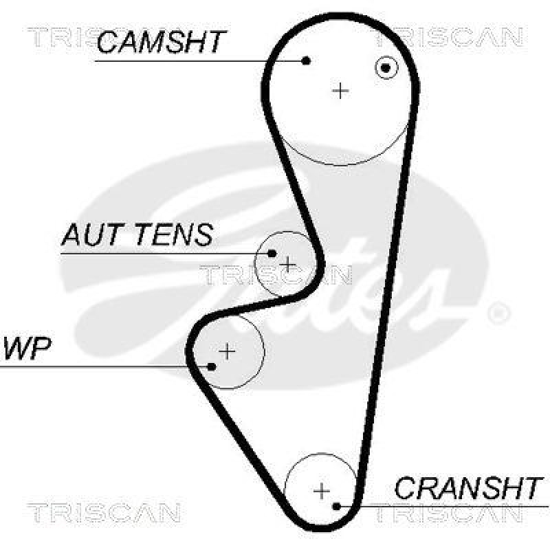 TRISCAN 8647 28019 Zahnriemensatz für Peugeot, Citroen