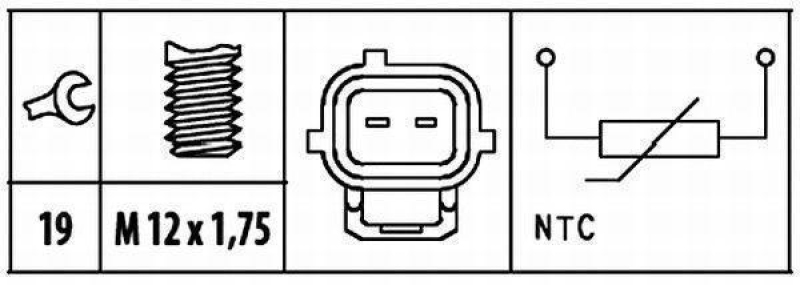 HELLA 6PT 009 309-411 Sensor Kühlmitteltemperatur