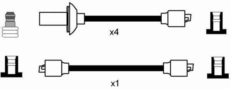 NGK 0948 Zündleitungssatz RC-VW217 |Zündkabel