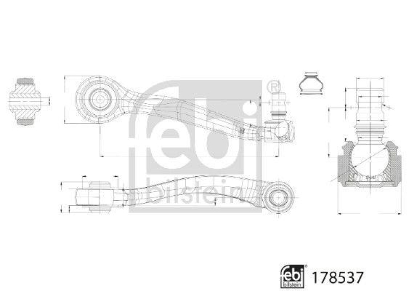 FEBI BILSTEIN 178537 Querlenker mit Lager und Gelenk für VW-Audi