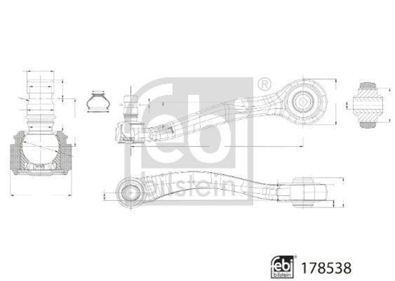 FEBI BILSTEIN 178538 Querlenker mit Lager und Gelenk für VW-Audi