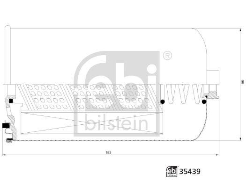 FEBI BILSTEIN 35439 Kraftstofffilter mit Dichtring für DAF