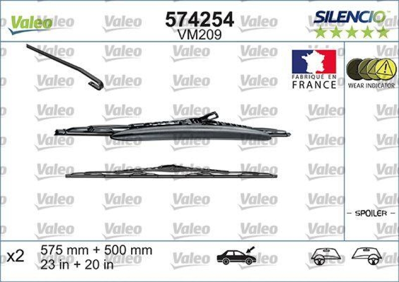 VALEO 574254 Silencio Performance (x2) VM209