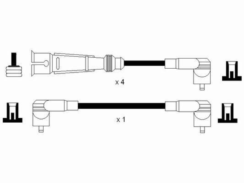 NGK 0964 Zündleitungssatz RC-VW233 |Zündkabel